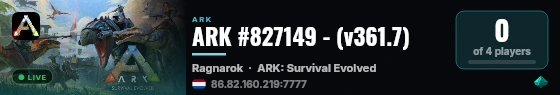 ARK #827149 - (v361.7) live status badge