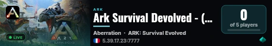 Ark Survival Devolved - (v361.7) live status badge