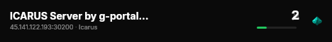 ICARUS Server by g-portal.com live status badge