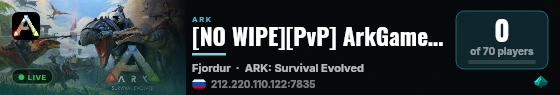 [NO WIPE][PvP] ArkGame66 [x5/x10] [Fjordur][12] - (v361.7) live status badge