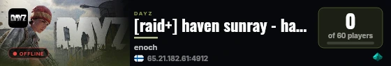 [raid+] haven sunray - hardcore - trader enabled - trader & guns live status badge