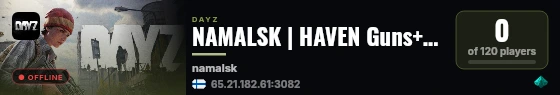NAMALSK | HAVEN Guns++ PvP Survival live status badge