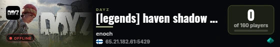 [legends] haven shadow / survival / loot++ / custom events live status badge