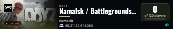 Namalsk / Battlegrounds PVP * Solo Max - Trader live status badge