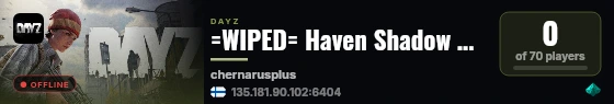 =WIPED= Haven Shadow — Loot++ — X10 Loot — High Loot live status badge