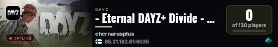 - Eternal DAYZ+ Divide - PvP - Cars+ - Чернорусь live status badge