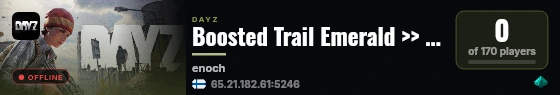 Boosted Trail Emerald >> Pve >> Survival >> Cars+ >> Safe Haven live status badge