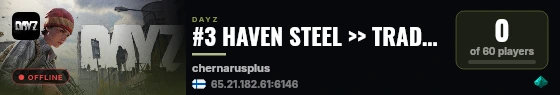 #3 HAVEN STEEL >> TRADER ENABLED >> PVE >> HARDCORE MODE live status badge