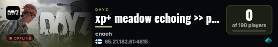 xp+ meadow echoing >> pvp >> quests >> guns++ >> cherno #2 live status badge