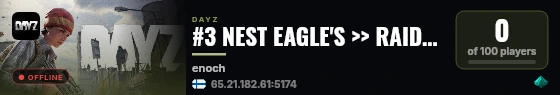 #3 NEST EAGLE'S >> RAIDS >> GUNS++ >> QUESTS & LOOT | Livonia live status badge