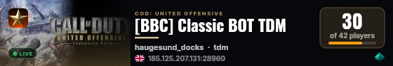 [BBC] Classic BOT TDM live status badge