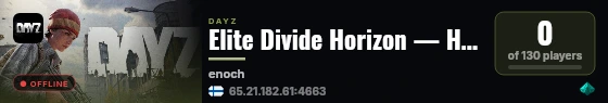 Elite Divide Horizon — High Fps — Survival — Pve — Trader & Guns live status badge