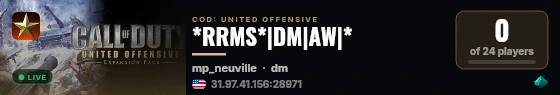 *RRMS*|DM|AW|* live status badge