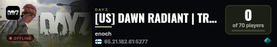 [US] DAWN RADIANT | TRADER ENABLED | EVENTS | CHERNO | Livonia live status badge