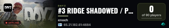 #3 RIDGE SHADOWED / PVP / TRADER ENABLED / CHERNO live status badge
