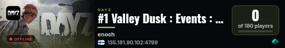 #1 Valley Dusk : Events : Raids : Survival : Hardcore Mode #2 live status badge