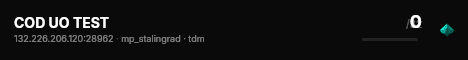 COD UO TEST live status badge