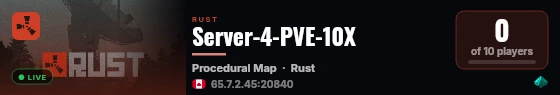 Server-4-PVE-10X live status badge