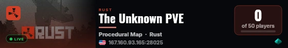 The Unknown PVE live status badge