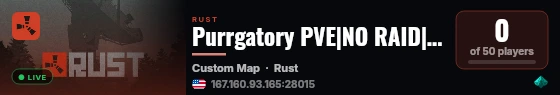 Purrgatory PVE|NO RAID|NO KILL|NO DECAY live status badge
