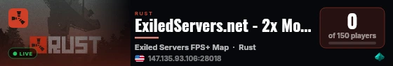 ExiledServers.net - 2x Monthly live status badge