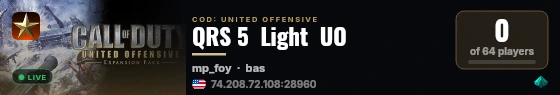QRS 5  Light  UO live status badge