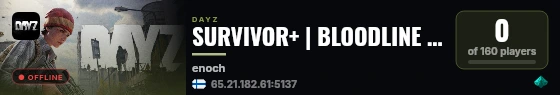 SURVIVOR+ | BLOODLINE PVP | RAIDS | HIGH LOOT | Livonia live status badge