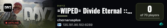 =WIPED= Divide Eternal :: Loot++ :: Guns++ :: Survival live status badge