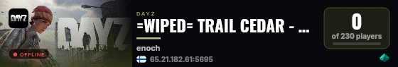 =WIPED= TRAIL CEDAR - PVP - SURVIVAL - SURVIVAL #2 live status badge