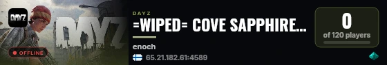 =WIPED= COVE SAPPHIRE >> PVP >> CARS+ >> HARDCORE MODE | Livonia live status badge