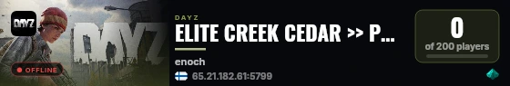 ELITE CREEK CEDAR >> PVE >> PVP >> HIGH FPS >> CHERNO | Livonia live status badge