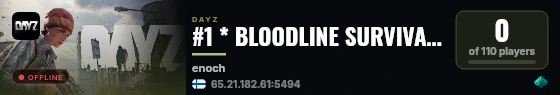 #1 * BLOODLINE SURVIVAL * GUNS++ * QUESTS & LOOT | Livonia live status badge