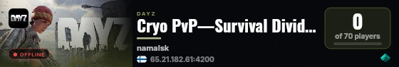 Cryo PvP—Survival Divide Zone X20 Loot live status badge