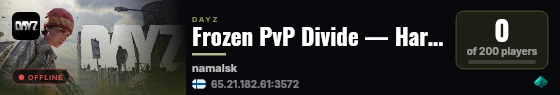 Frozen PvP Divide — Hardcore X10 #2 live status badge