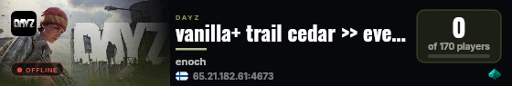 vanilla+ trail cedar >> events >> pvp >> survival #2 live status badge