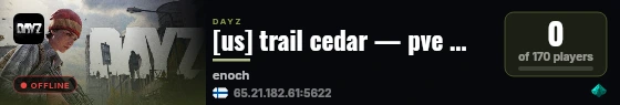 [us] trail cedar — pve — high fps — quests — pvp — high loot live status badge