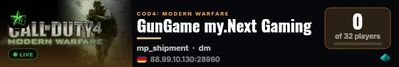 GunGame my.Next Gaming live status badge