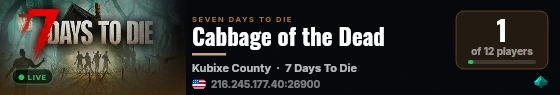 Cabbage of the Dead live status badge
