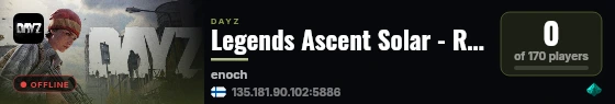 Legends Ascent Solar - Raids - Guns++ - Trader & Guns | Livonia live status badge