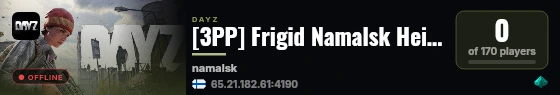 [3PP] Frigid Namalsk Heights - High Loot, Events Casual X20 Loot live status badge