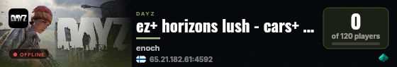 ez+ horizons lush - cars+ - guns++ - trader enabled - pvpve live status badge