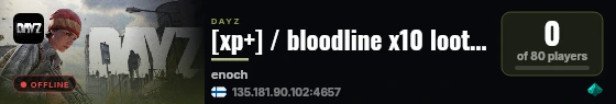 [xp+] / bloodline x10 loot / cars+ / custom events live status badge