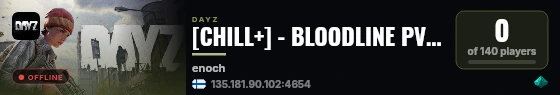 [CHILL+] - BLOODLINE PVE - EVENTS - RAIDS - SOLO/DUO - CHERNO live status badge
