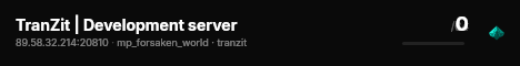 TranZit | Development server live status badge
