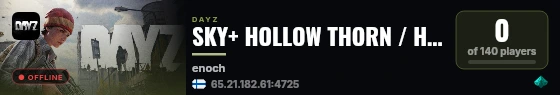 SKY+ HOLLOW THORN / HIGH FPS / RAIDS / SOLO/DUO / HIGH LOOT live status badge