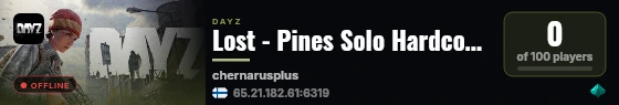 Lost - Pines Solo Hardcore Survival X20 Loot Quests live status badge