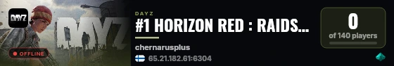 #1 HORIZON RED : RAIDS : X10 LOOT : HARDCORE MODE #2 live status badge