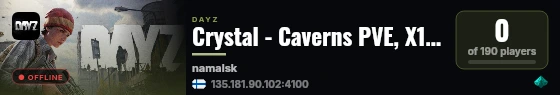 Crystal - Caverns PVE, X10 LOOT / Trader - Custom Builds #2 live status badge