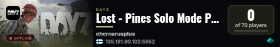 Lost - Pines Solo Mode PvP Quests X20 Loot live status badge