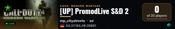 [UP] PromodLive S&D 2 live status badge